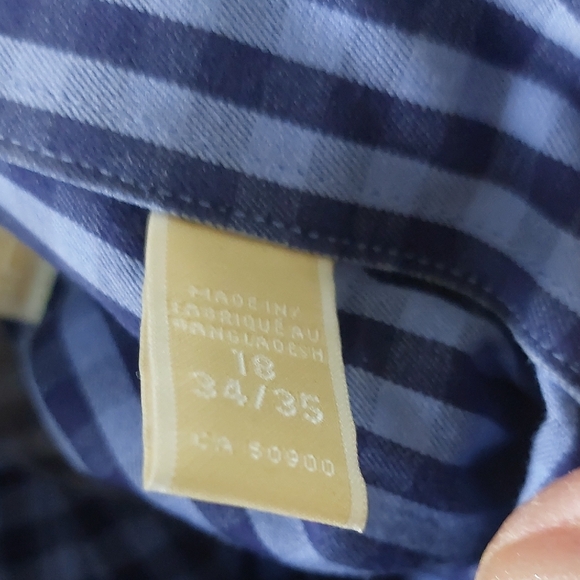 Michael Kors Blue Gingham Men's Shirt - Picture 5 of 6